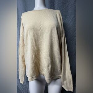 Elegant Beige Crew Neck Sweater